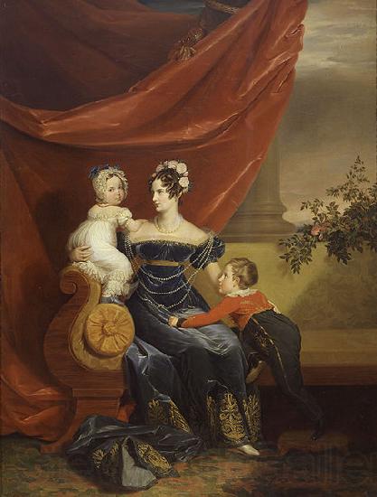 George Dawe Charlotte of Prussia with children Norge oil painting art